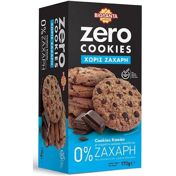 Biscotti al Cacao con Gocce di Cioccolato Zero Zuccheri 170g VIOLANTA